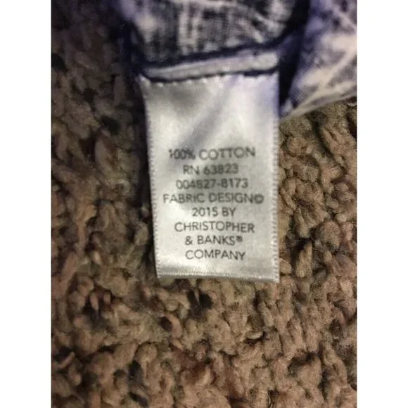 CJ Banks Jacket Womens X 14W Used Navy No Collar Zip Front Lightweight - Picture 12 of 12